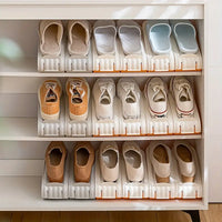 Thumbnail for 2Pcs Folding Double Layer Shoe Rack