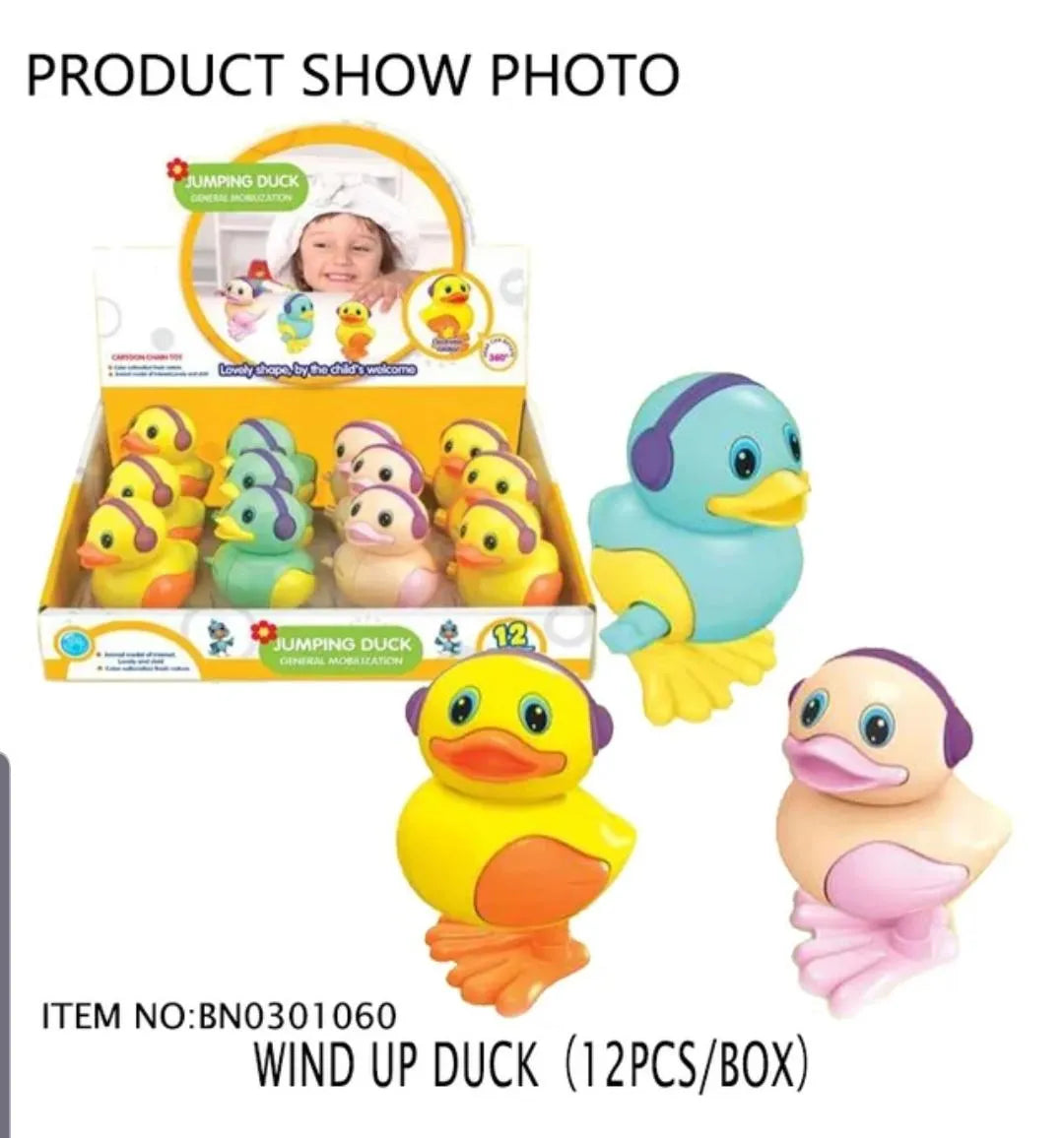 Funny Toy Baby Wind Up Jumping Duck