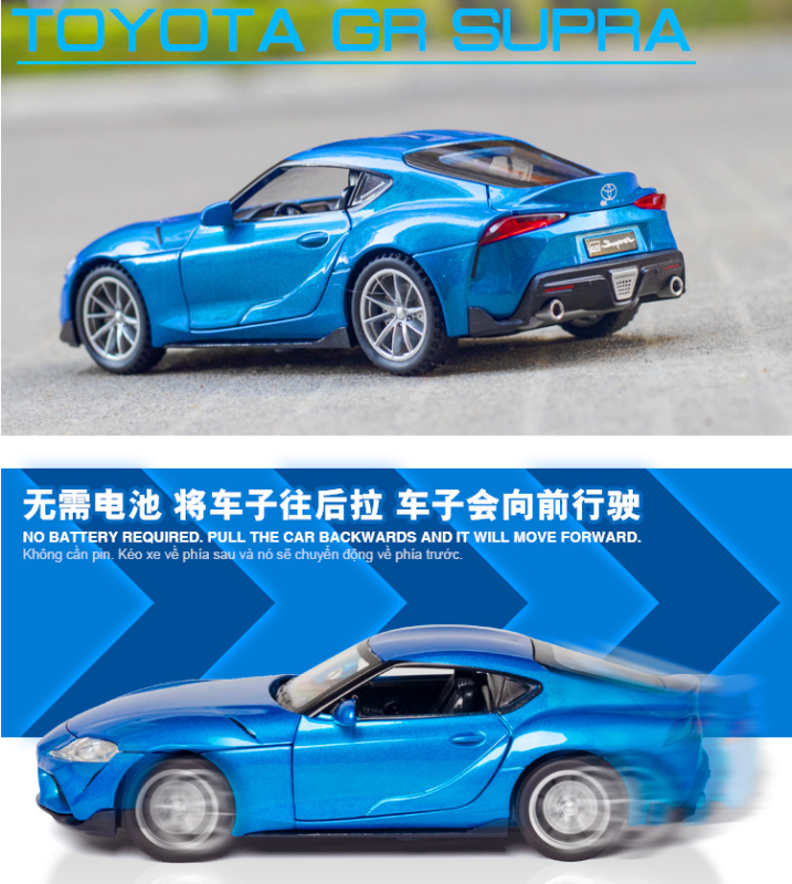 1:32 Toyota Supra Die-Cast Vehicles Alloy Model Car