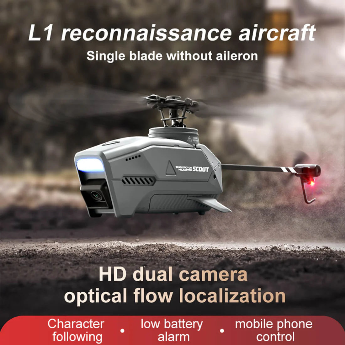 4DRC L1 RC HD Camera Helicopter With 2 Cameras