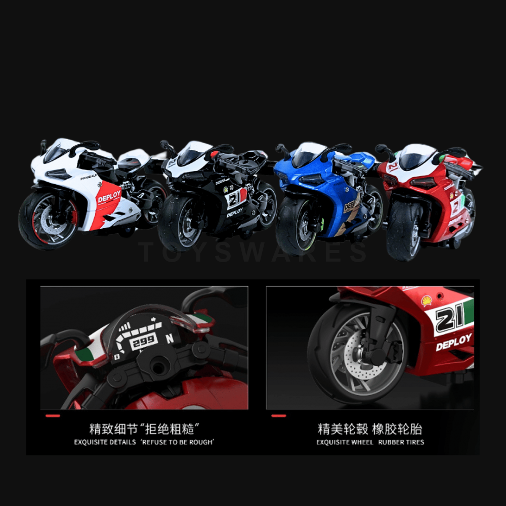 1:14 Scale Diecast Pull Back Motorcycle