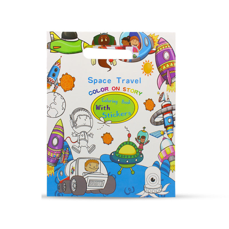 Space Travel Color On Story Book