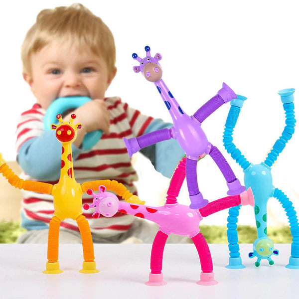 2Pcs Cute Giraffe Stretch Tube Stress Relief Sensory Toy