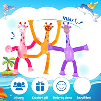 Thumbnail for 2Pcs Cute Giraffe Stretch Tube Stress Relief Sensory Toy