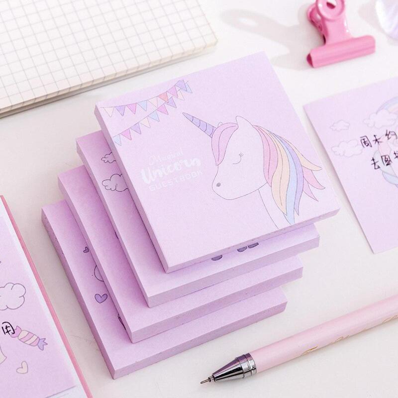 Unicorn And  Houses Shaped Sticky Notes