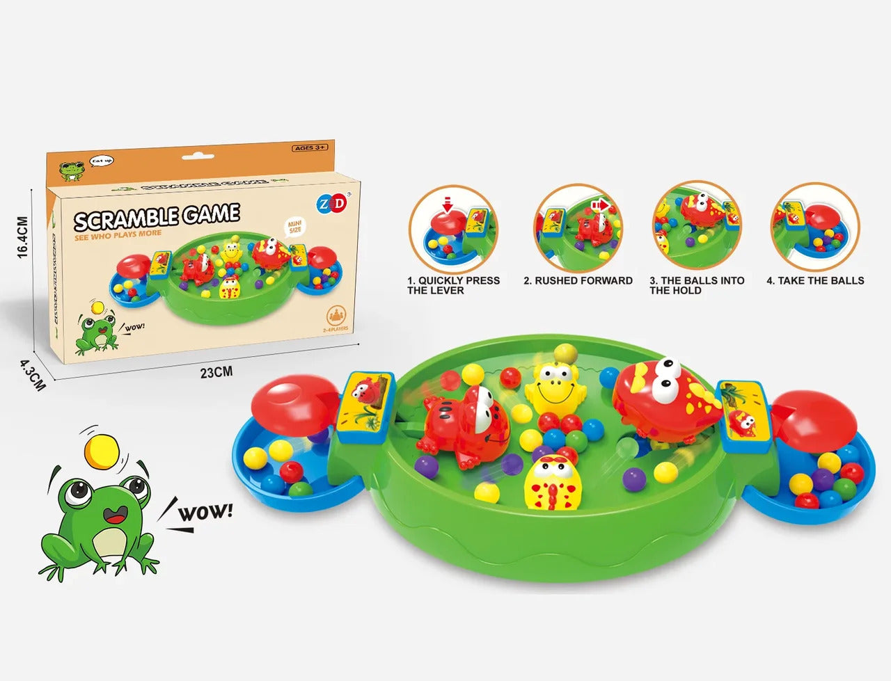 Mini Hungry Frog Eat Beading Scramble Game