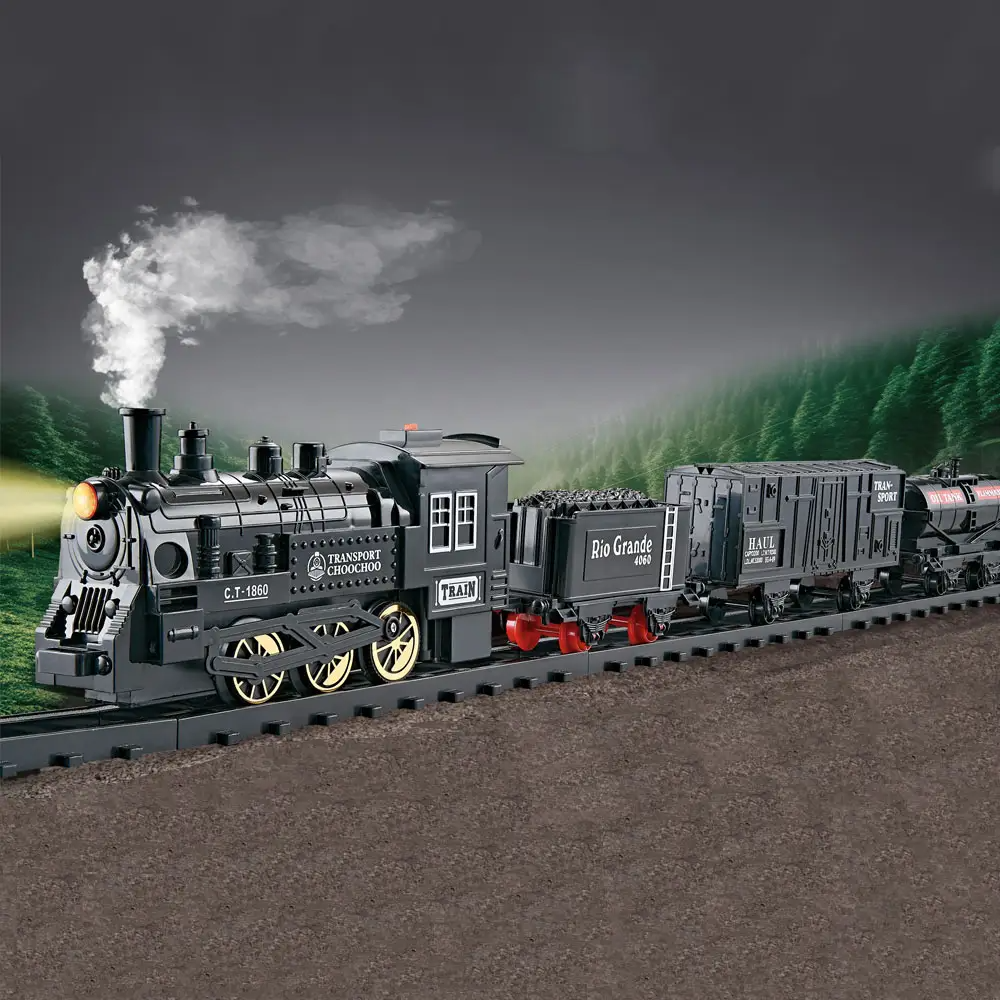 Electric Train Set with Smoke Light And Sound