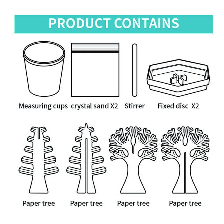 2 in 1 Crystal Tree Experiment Kit