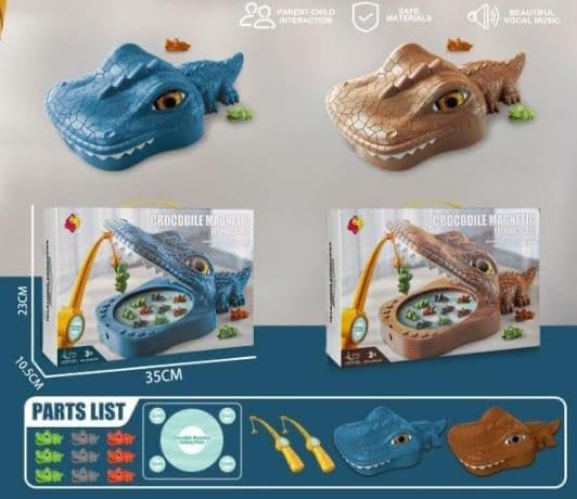 Magnetic Crocodile Fishing Game With Lights & Sound