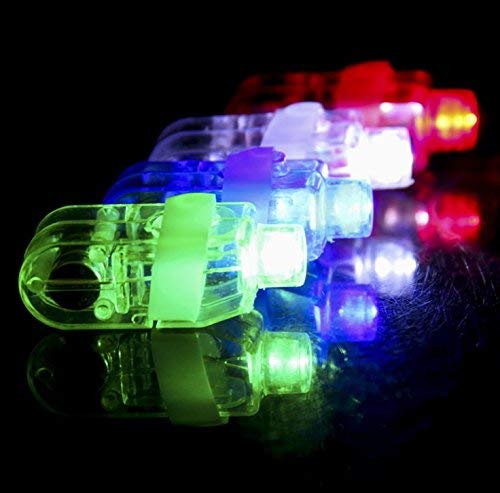 Pack of 4 Projector Light Up Rings LED Finger Lights