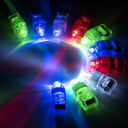 Pack of 4 Projector Light Up Rings LED Finger Lights