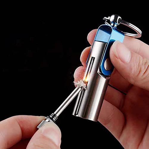 Outdoor Camping Emergency Waterproof Flint Fire Keychain