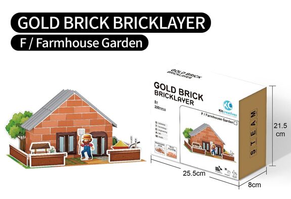 DIY Real Brick Construction Kit Farmhouse