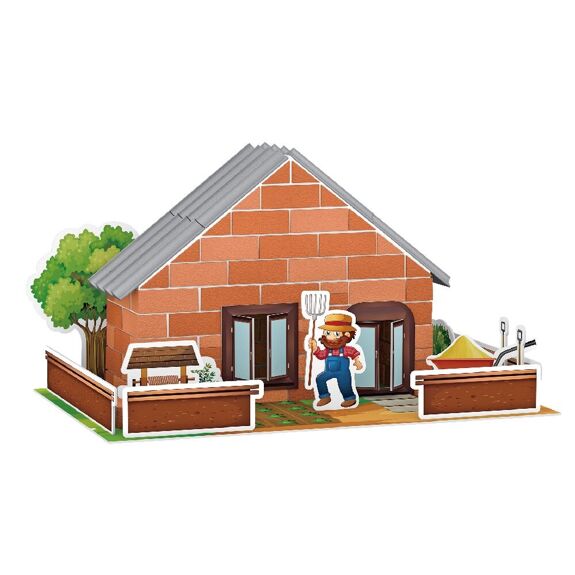 DIY Real Brick Construction Kit Farmhouse