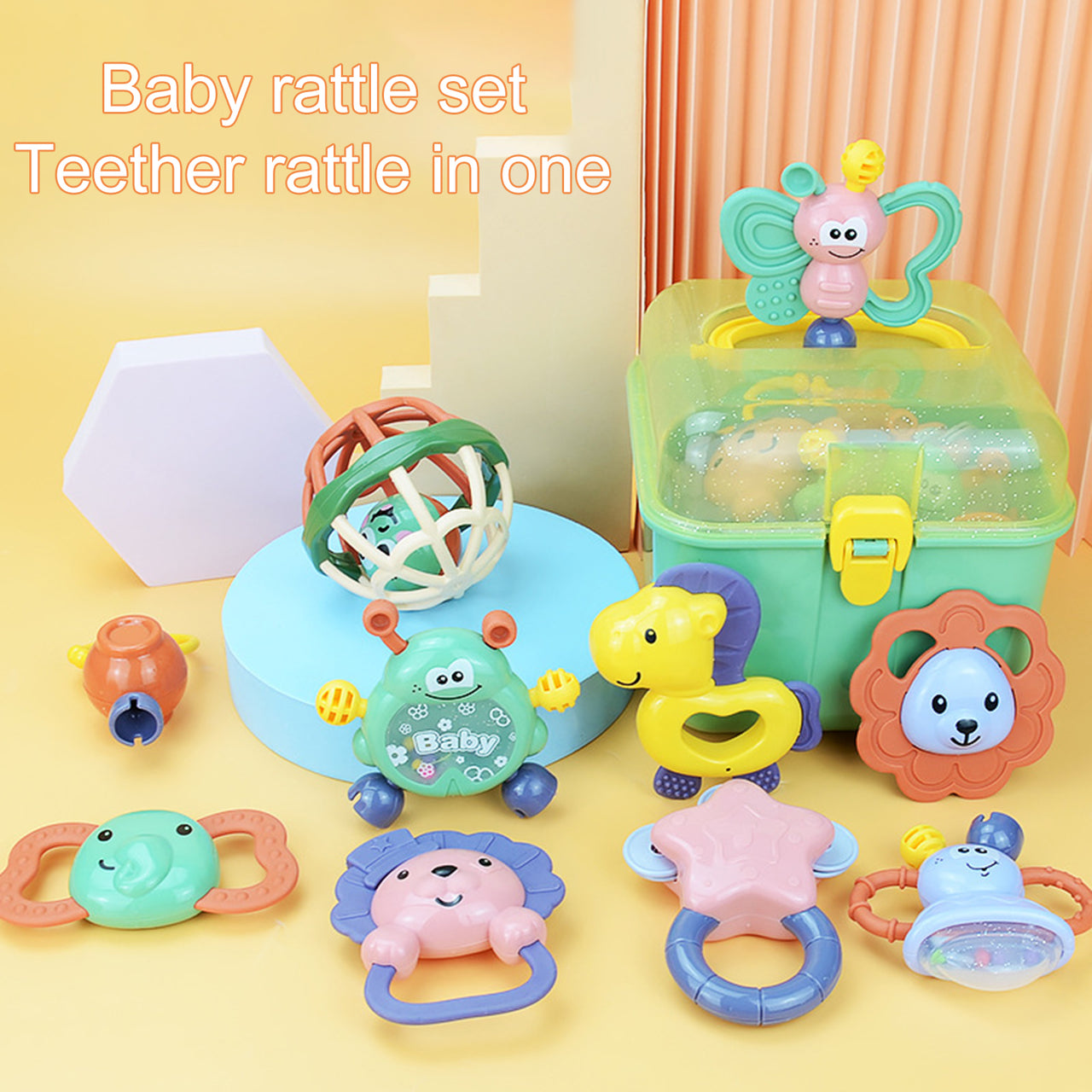 Newborn Infant Grab Shake Rattle Set