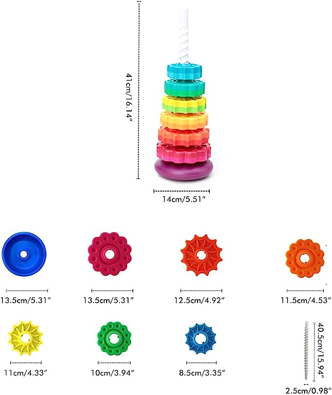 5 Stages Rainbow Stacking Tower