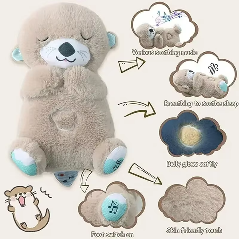 Breathing Bear Soothing Plush Toy With And Sound