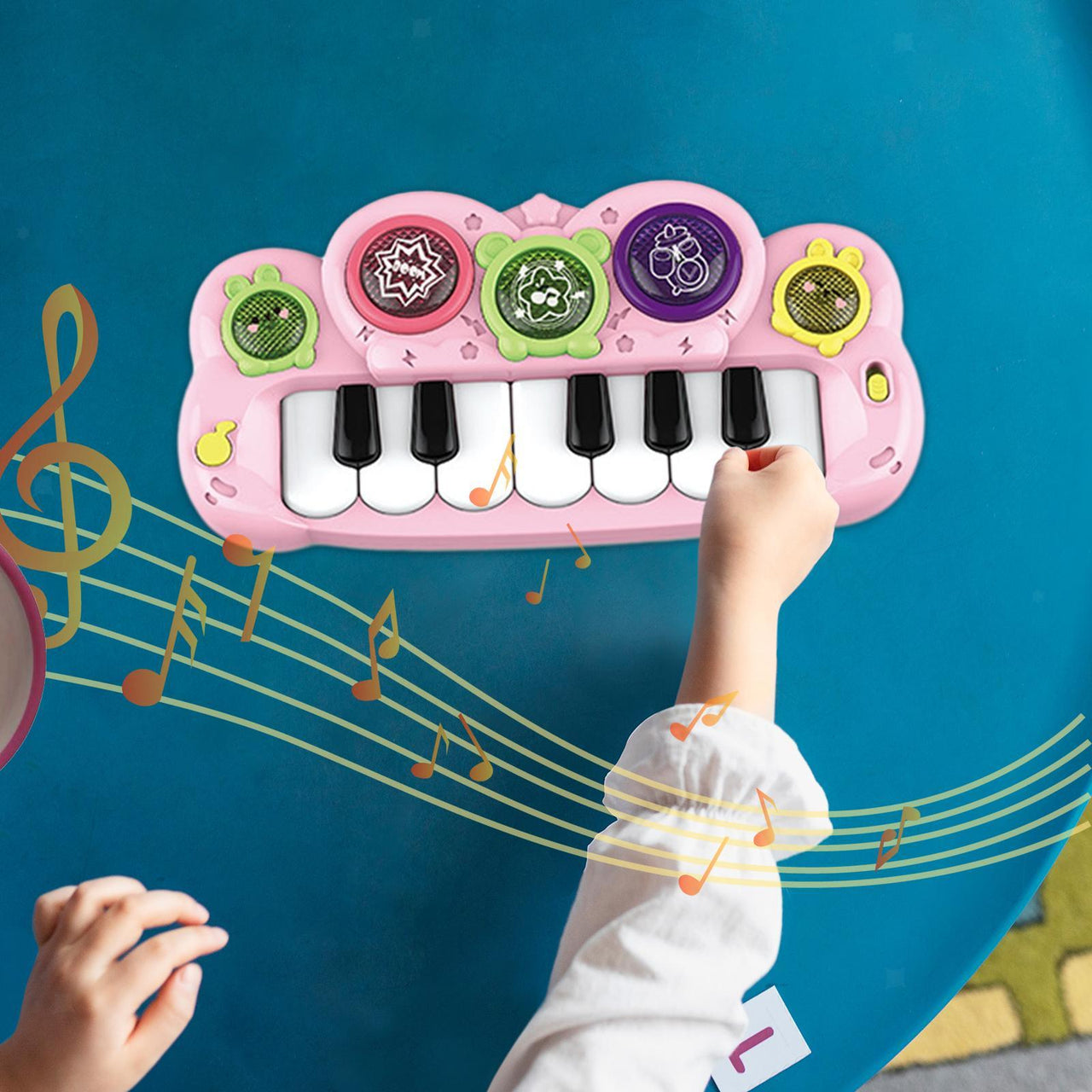 Piano Toy Portable Light up Music