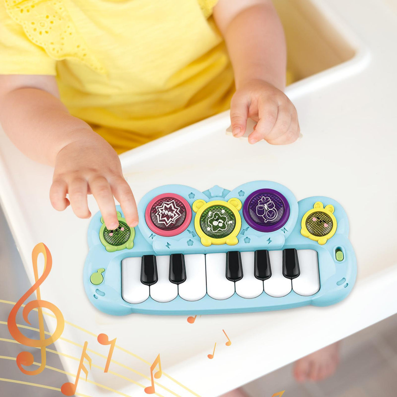 Piano Toy Portable Light up Music