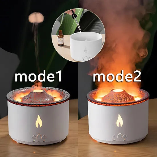 Ultrasonic Essential Volcano Flame Humidifier