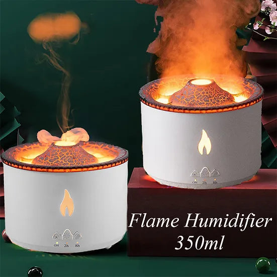 Ultrasonic Essential Volcano Flame Humidifier