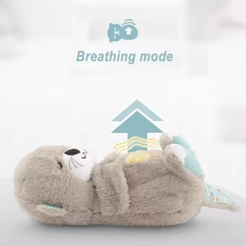 Breathing Bear Soothing Plush Toy With And Sound