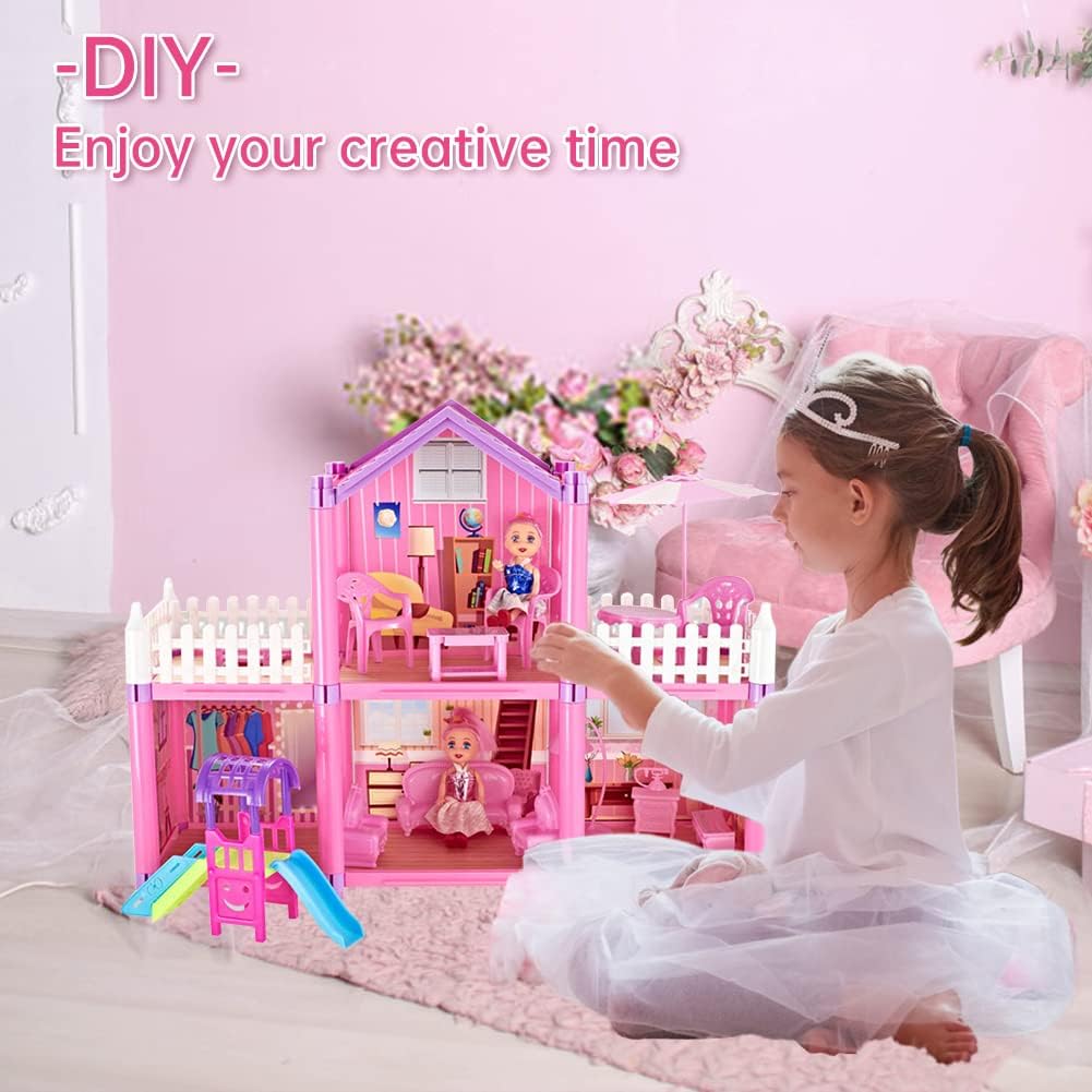 DIY 105 Pieces Princess Doll House Toy