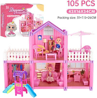 Thumbnail for DIY 105 Pieces Princess Doll House Toy