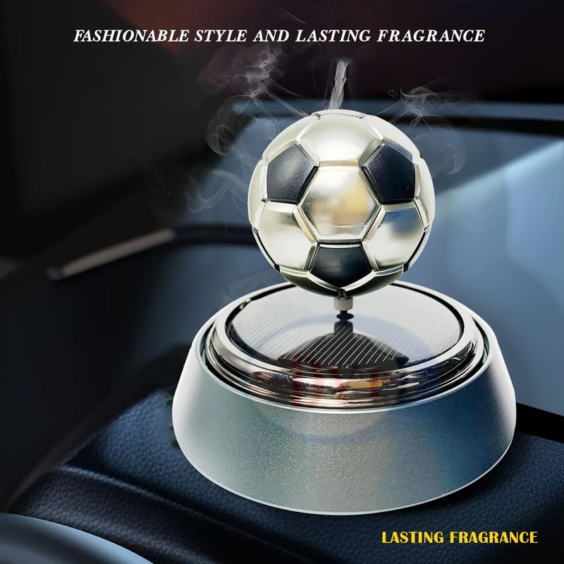 Rotating Football Car Air Freshener Solar Energy