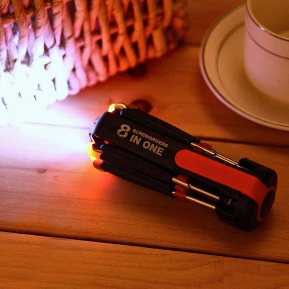 LED 8 in 1 Professional Mini Screwdriver