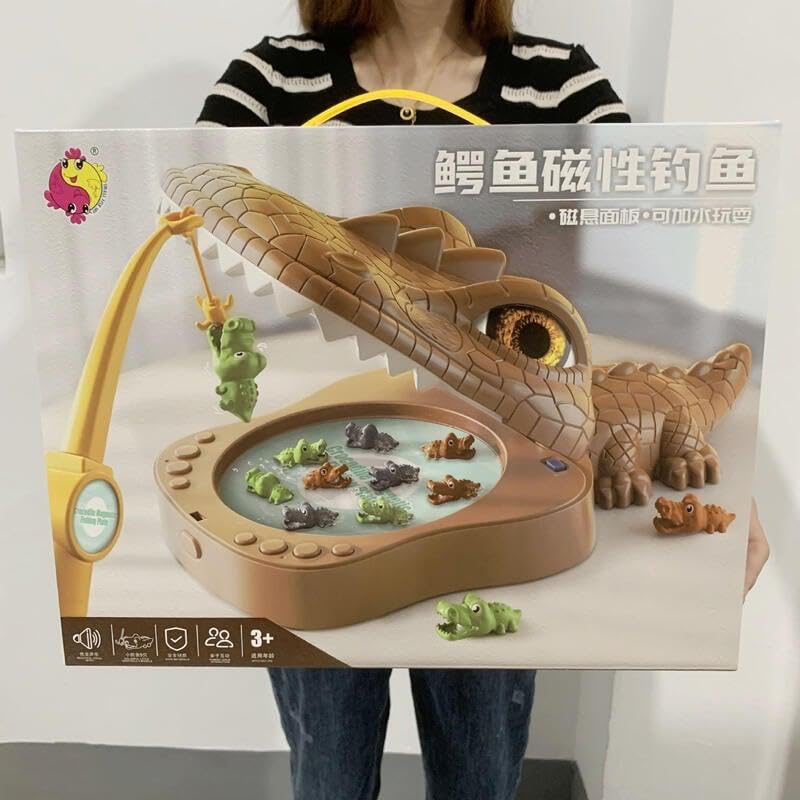 Magnetic Crocodile Fishing Game With Lights & Sound