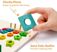 Thumbnail for Wooden Shapes & Colour Puzzle Educational Board