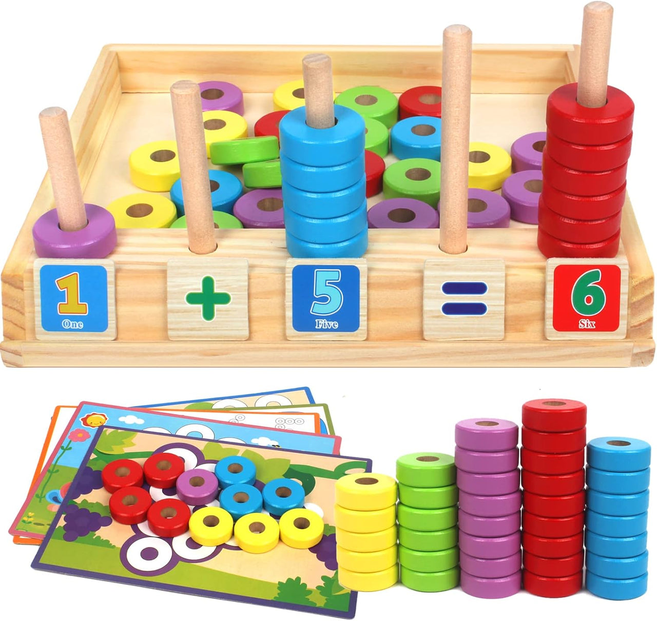 Learning Education Wooden Number Blocks