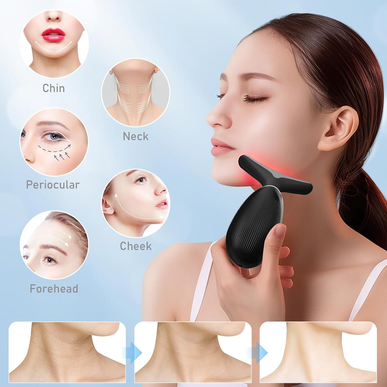 Skin Care Red Light Therapy for Face Facial Massager