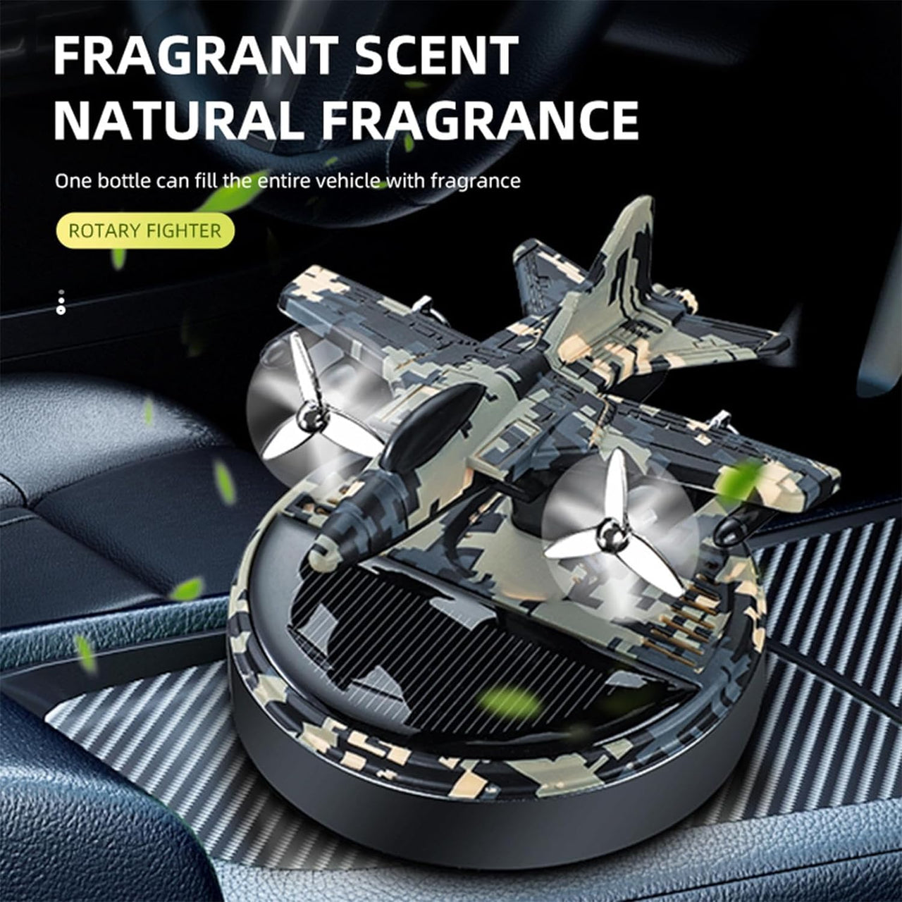 Fighter Jet Car Air Freshener Solar Energy