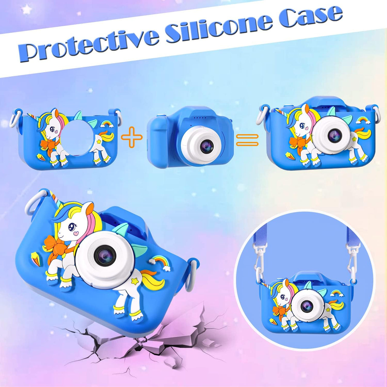 Kids Digital Camera With Silicone Protection Cover