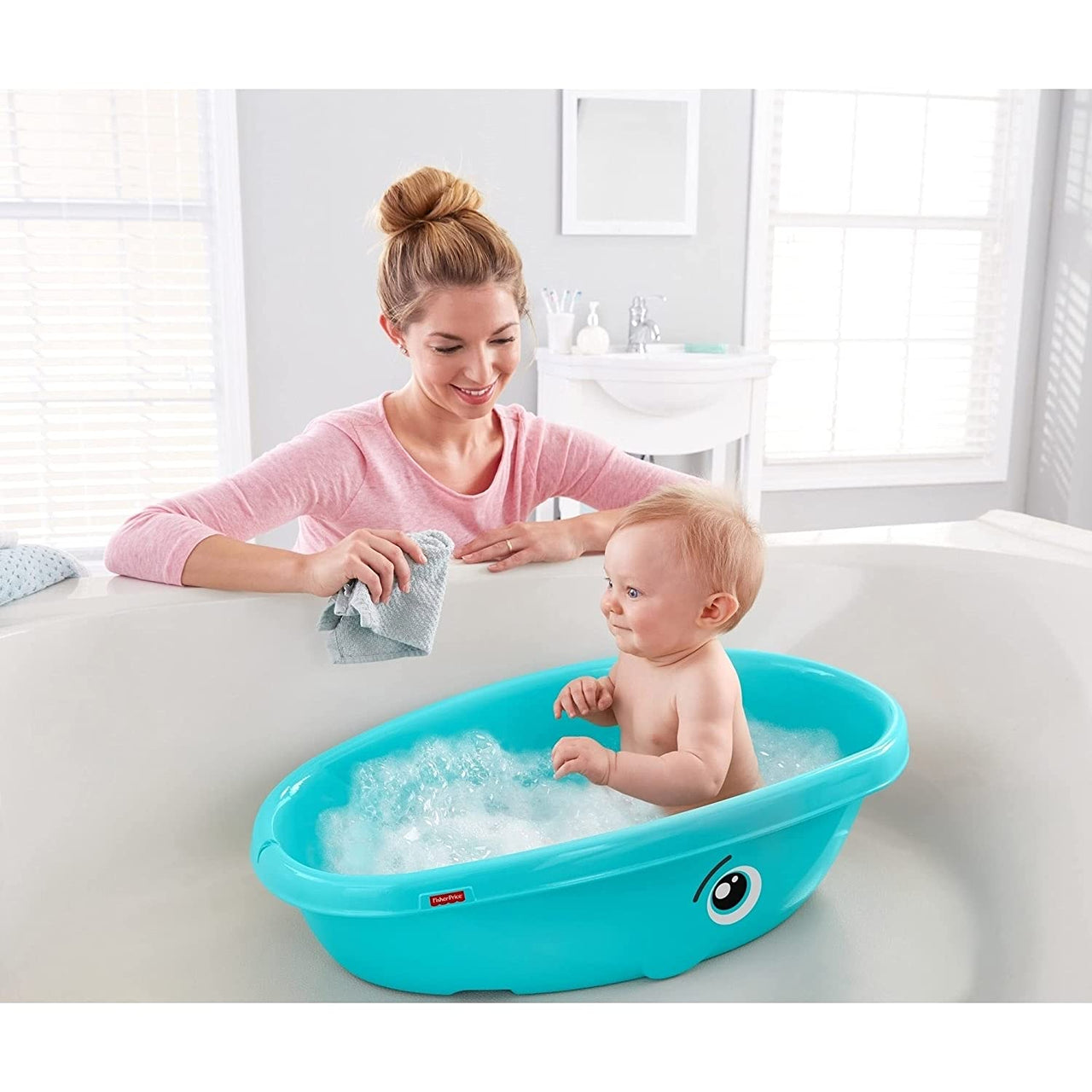 Fisher Price Baby Bathtub Blue Whale For Newborns