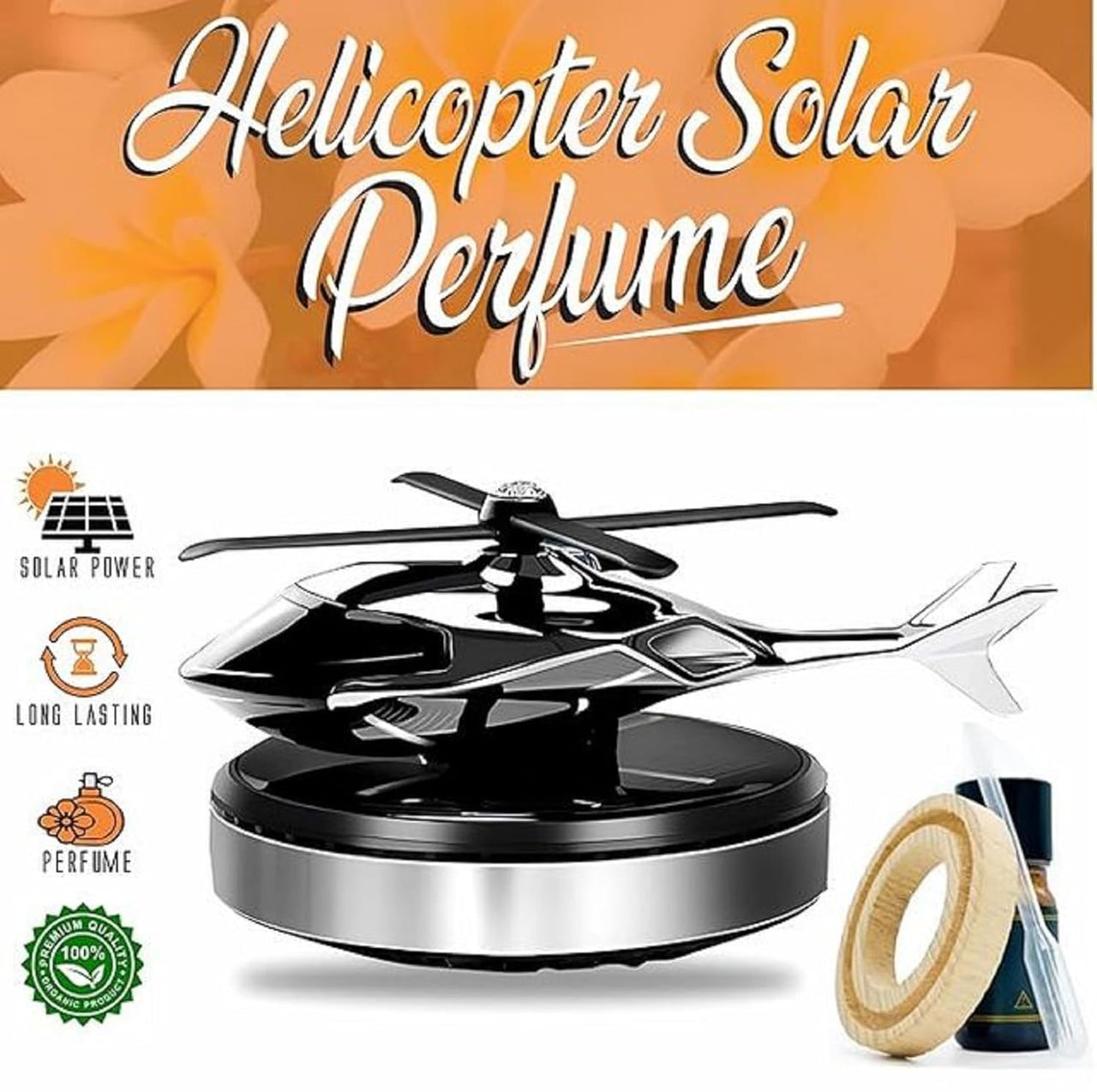 Helicopter Car Air Freshener Solar Energy