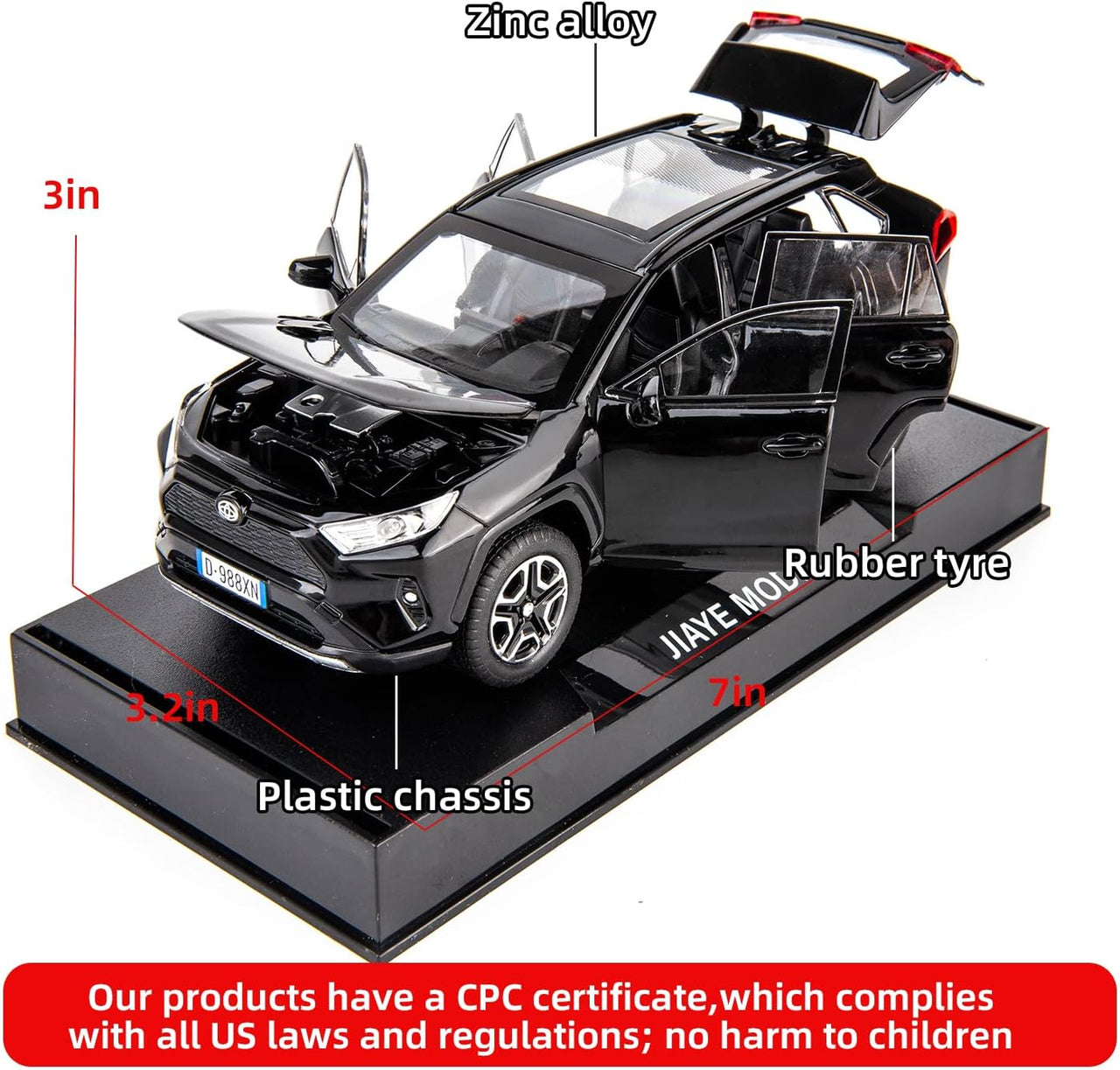 1:24 Scale Diecast Toyota RAV4 SUV