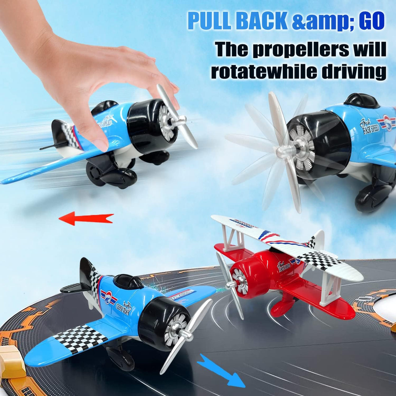 Diecast Pull Back Airplane