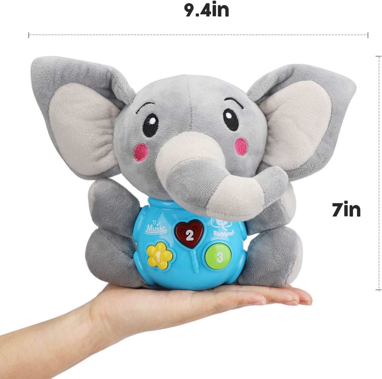 Musical Plush Elephant With Light Up