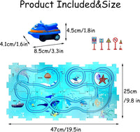 Thumbnail for Puzzle Racer Car Track Play Set With Road Map 13 & 18 PCS