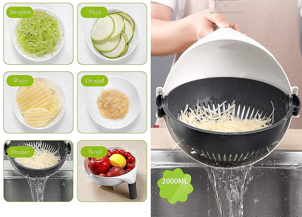 9 in 1 Multi-functional Vegetables Chopper Portable Slicer Kitchen Tool