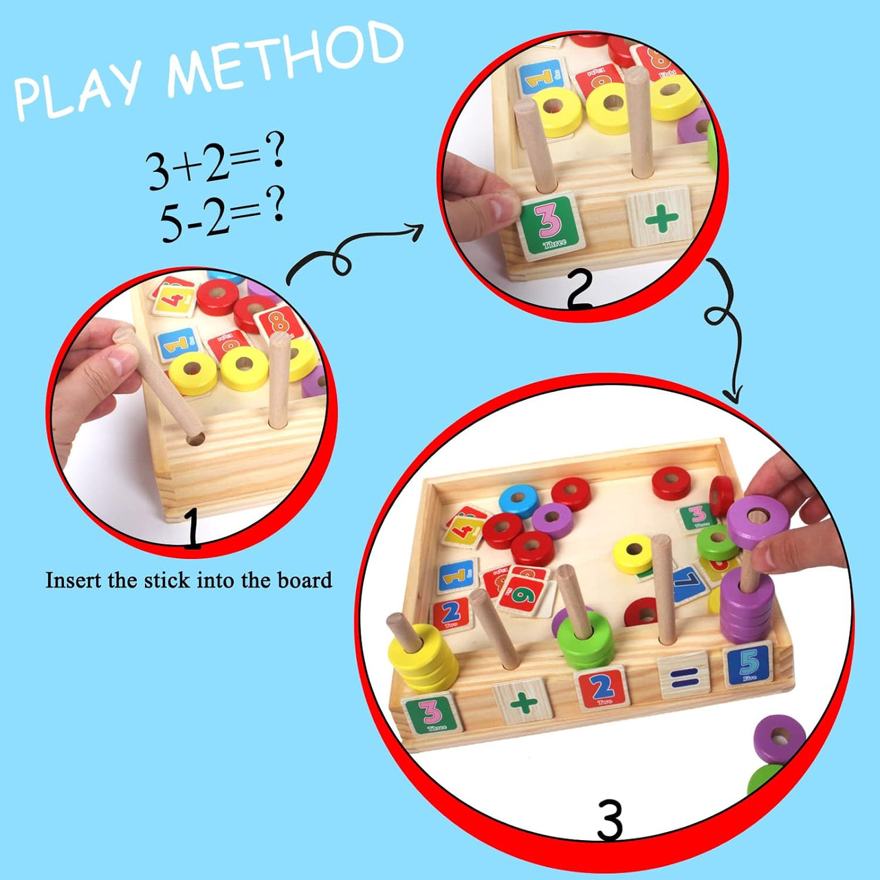 Learning Education Wooden Number Blocks