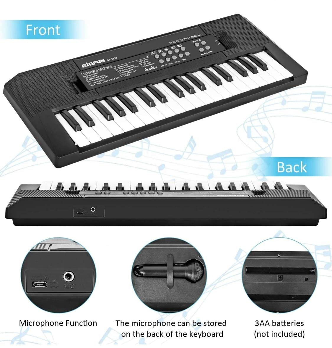 37 Key Electronic Keyboard Piano