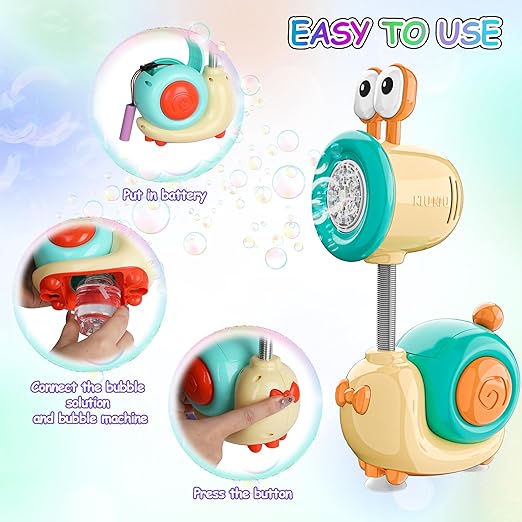 Snail Automatic Rechargeable Bubble Machine