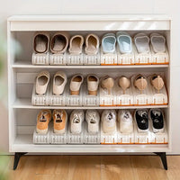 Thumbnail for 2Pcs Folding Double Layer Shoe Rack