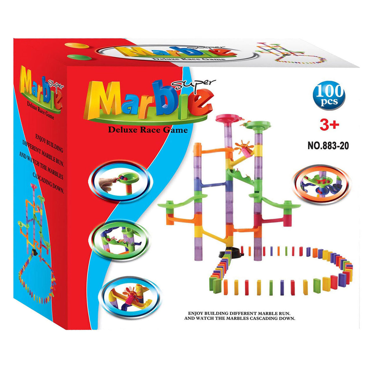 Super Marble Deluxe Race Game 100 Pcs