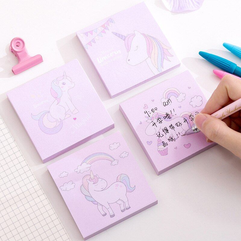 Unicorn And  Houses Shaped Sticky Notes