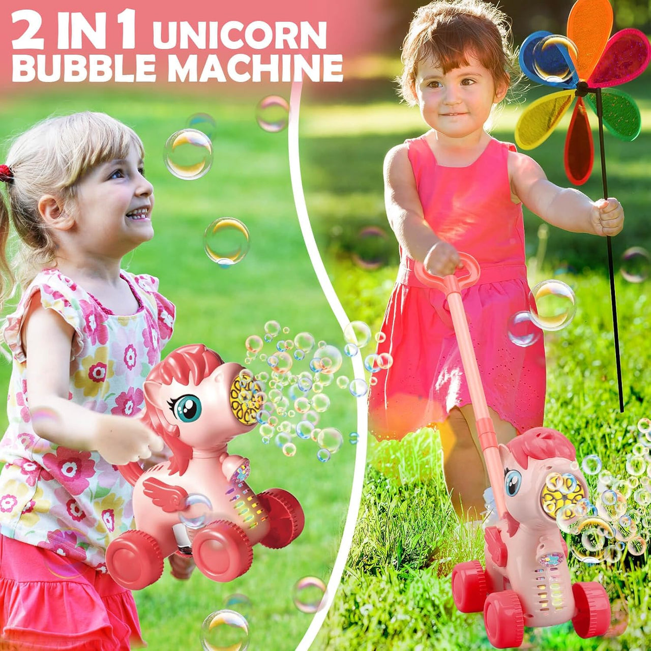 10 Hole Automatic Unicorn Bubble Horse